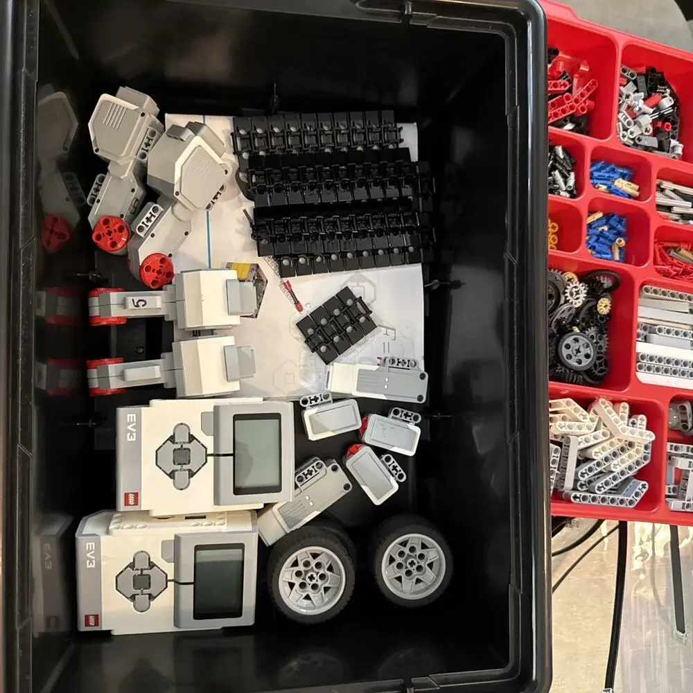 Lego Mindstorms EV3 Intelligent Brick w/ Cords, Wheels, & Misc Parts, Manual